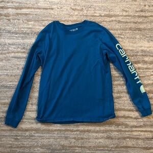 Carhartt Teal Long Sleeve Shirt with Logo